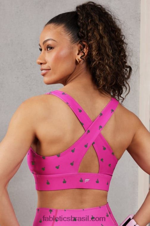 Fabletics palma de fuga rosa palma 420HR1702 sutiã esportivo oasis twist 105 mulheres