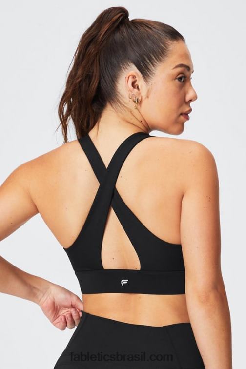 Fabletics preto 420HR1700 sutiã esportivo oasis twist 105 mulheres