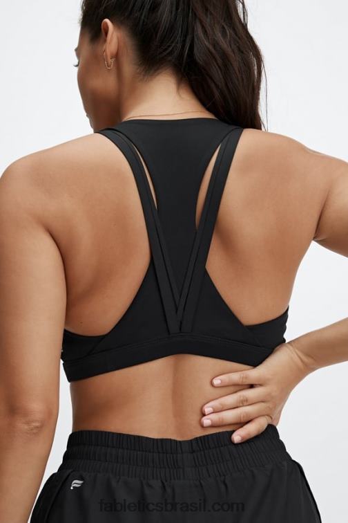 Fabletics preto 420HR1796 boost sutiã esportivo de médio impacto 123 mulheres