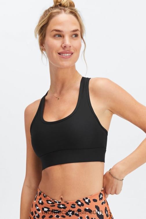 Fabletics preto 420HR1859 sutiã esportivo de médio impacto em movimento 131 mulheres