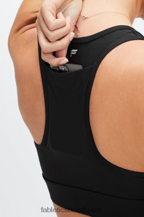 Fabletics preto 420HR1859 sutiã esportivo de médio impacto em movimento 131 mulheres