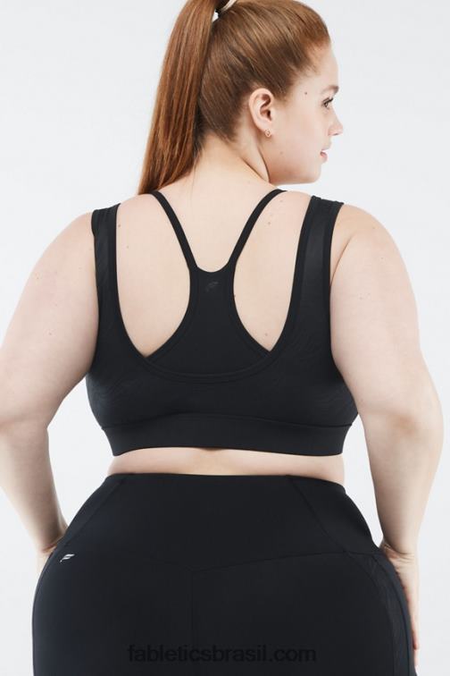 Fabletics preto 420HR1897 kira sutiã esportivo de médio impacto mulheres