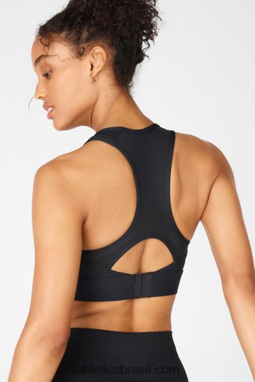 Fabletics preto 420HR1904 sutiã esportivo blare de médio impacto ii mulheres