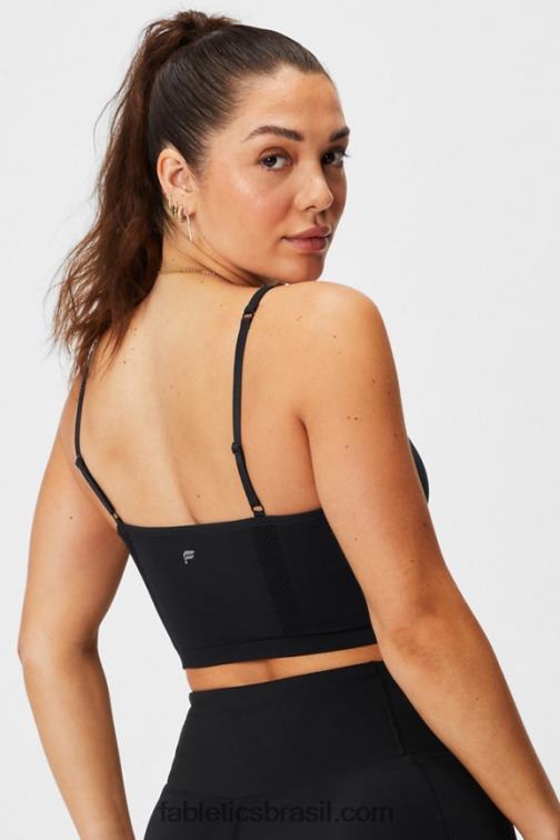 Fabletics preto 420HR2817 sincronizar sutiã sem costura mulheres