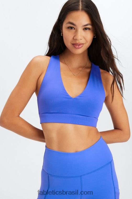 Fabletics real brilhante 420HR1831 sutiã esportivo midi impacto médio para viagem 129 mulheres