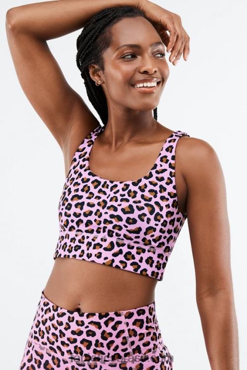 Fabletics rosa claro meru/teca 420HR1856 sutiã esportivo harlyn midi de impacto médio mulheres