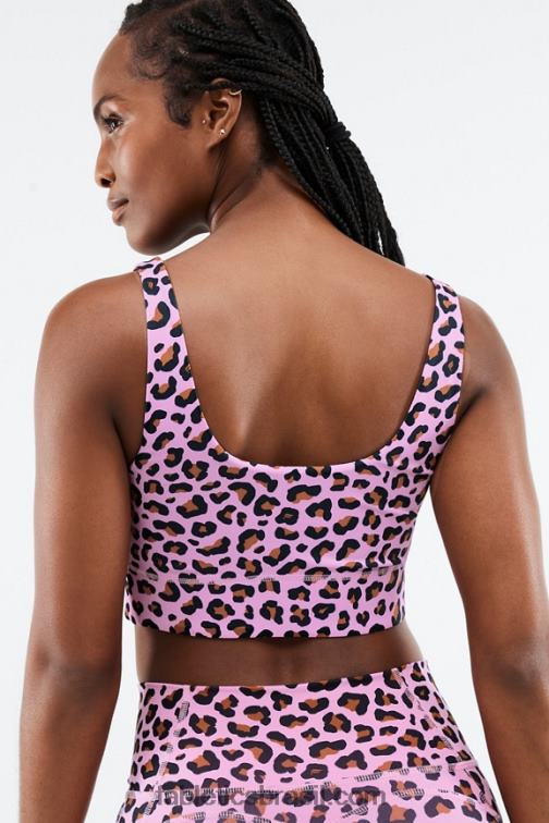 Fabletics rosa claro meru/teca 420HR1856 sutiã esportivo harlyn midi de impacto médio mulheres