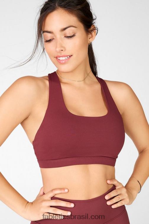 Fabletics rosa ferrugem/pérola 420HR1803 boost sutiã esportivo de médio impacto 124 mulheres