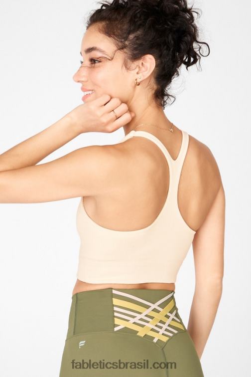 Fabletics tapioca 420HR1916 sutiã midi de malha Simone sculpt mulheres