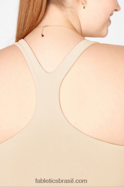 Fabletics tapioca 420HR1917 sutiã midi de malha Simone sculpt mulheres