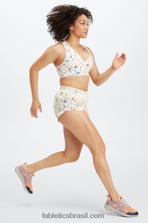 Fabletics terrazzo/logotipo reflexivo 420HR1830 sutiã esportivo midi impacto médio para viagem 129 mulheres