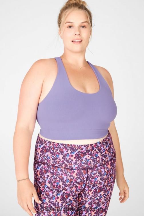 Fabletics violeta 420HR1938 sutiã midi de malha Simone sculpt mulheres