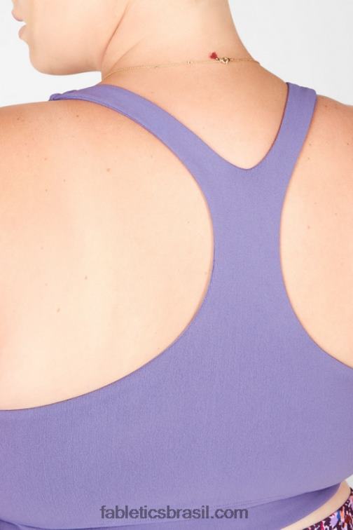 Fabletics violeta 420HR1938 sutiã midi de malha Simone sculpt mulheres