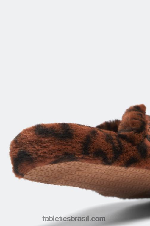 Fabletics leopardo 420HR2956 chinelo cruzado mulheres