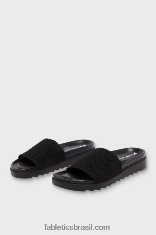 Fabletics malha ativa reciclada preta 420HR2929 sandália deslizante mulheres