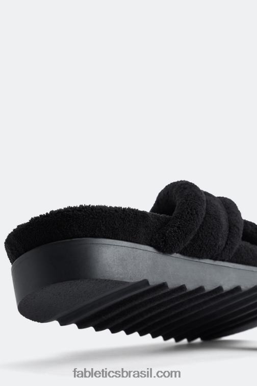Fabletics preto 420HR2960 slide cruzado terry criss mulheres