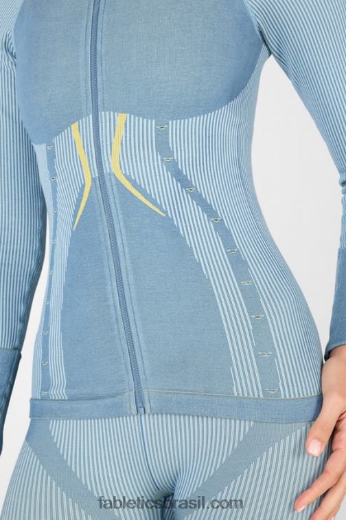 Fabletics ardósia azul/céu/meyer 420HR2708 jaqueta cassy sem costura mulheres