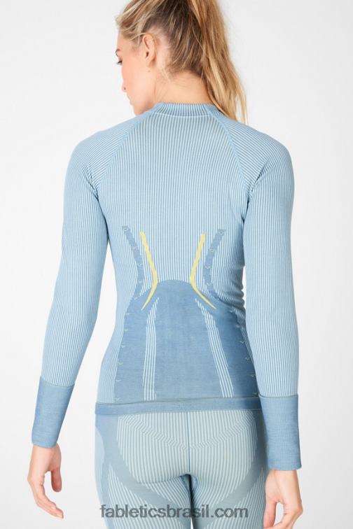 Fabletics ardósia azul/céu/meyer 420HR2708 jaqueta cassy sem costura mulheres