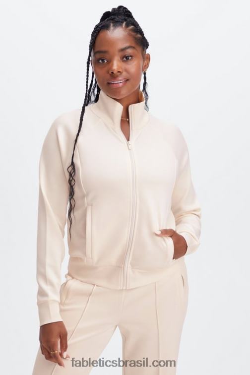 Fabletics aveia 420HR2808 jaqueta interlock de pelúcia com zíper completo mulheres