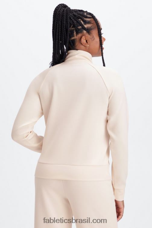 Fabletics aveia 420HR2808 jaqueta interlock de pelúcia com zíper completo mulheres