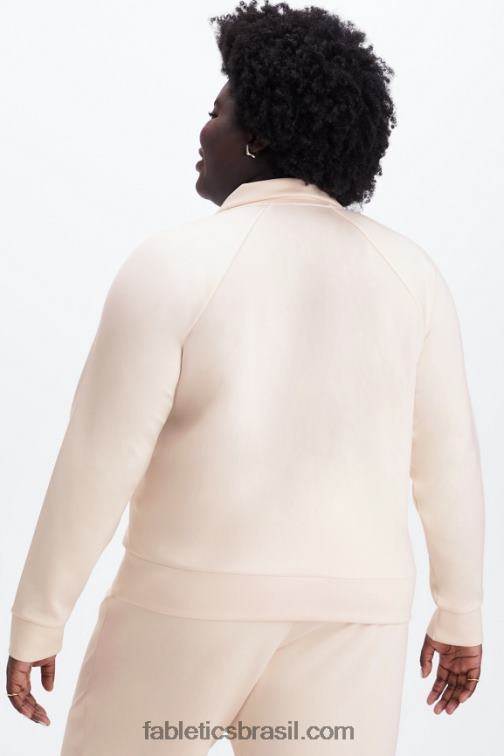 Fabletics aveia 420HR2809 jaqueta interlock de pelúcia com zíper completo mulheres