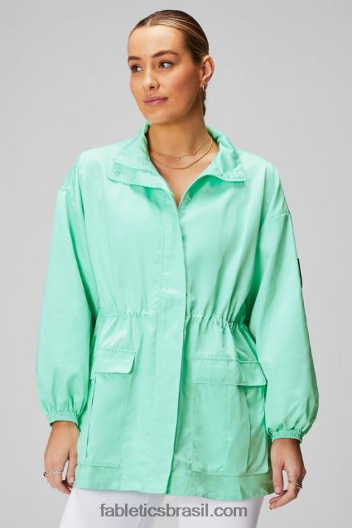 Fabletics baía enevoada/branco clássico 420HR2762 parka utilitária mulheres