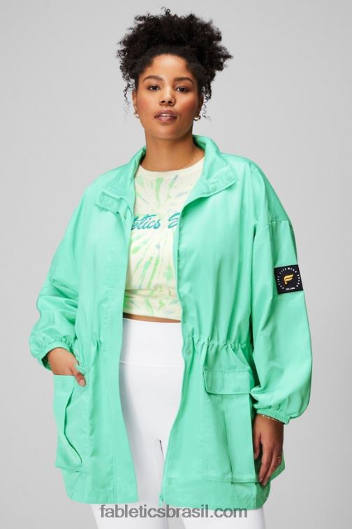 Fabletics baía enevoada/branco clássico 420HR2763 parka utilitária mulheres