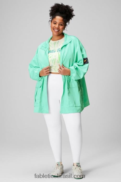 Fabletics baía enevoada/branco clássico 420HR2763 parka utilitária mulheres