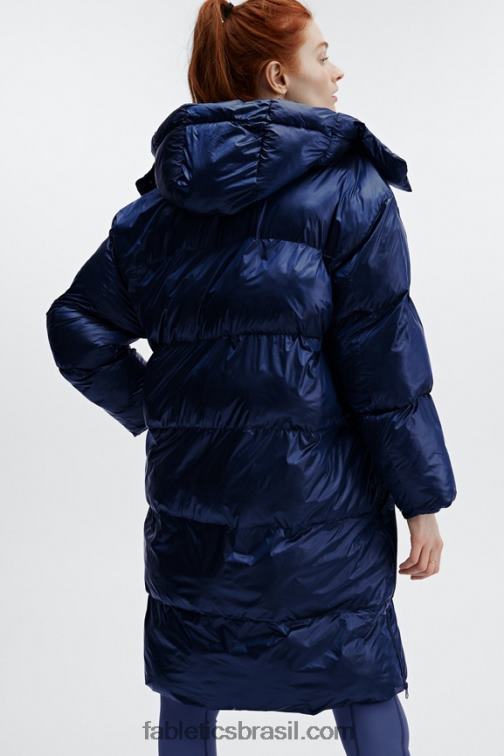 Fabletics brilho profundo de cobalto 420HR2804 adeline shine oversized puffer longo mulheres