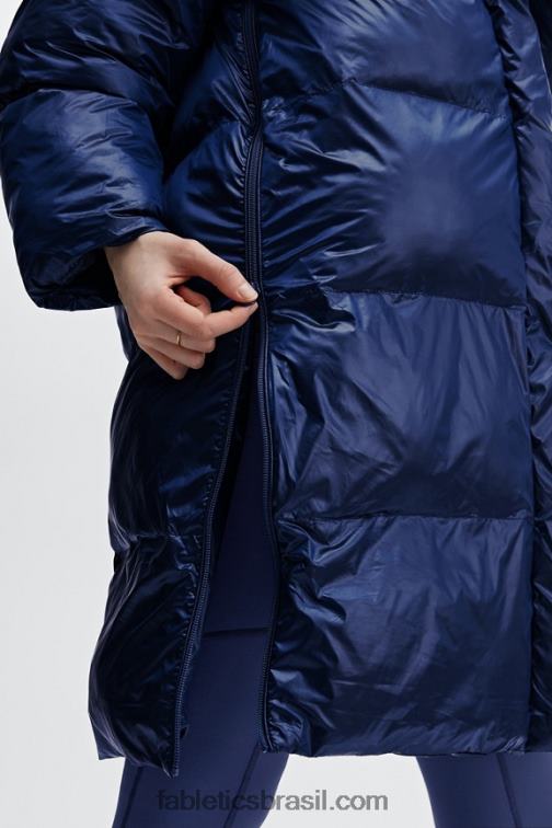 Fabletics brilho profundo de cobalto 420HR2804 adeline shine oversized puffer longo mulheres