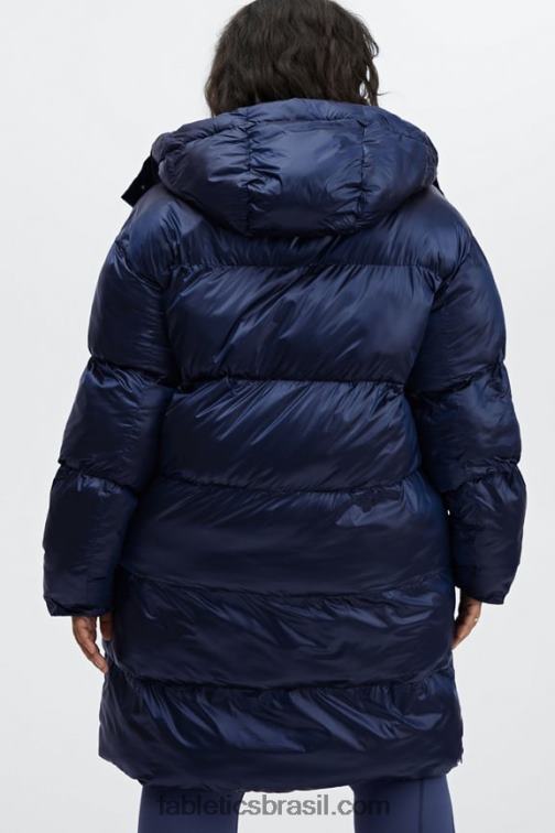 Fabletics brilho profundo de cobalto 420HR2805 adeline shine oversized puffer longo mulheres