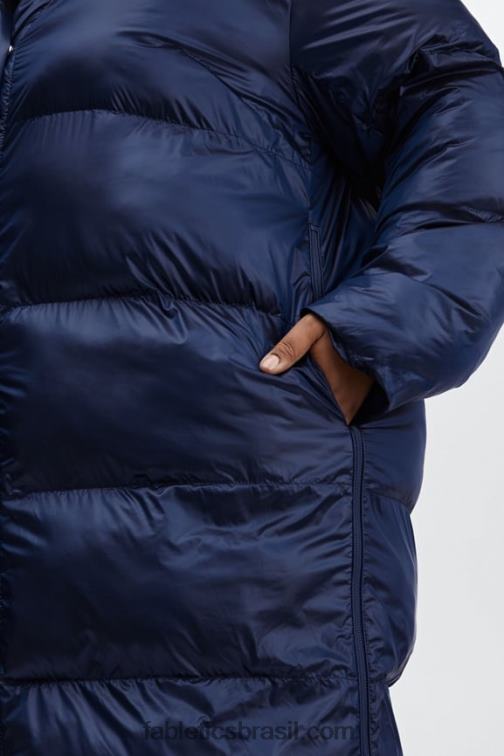 Fabletics brilho profundo de cobalto 420HR2805 adeline shine oversized puffer longo mulheres
