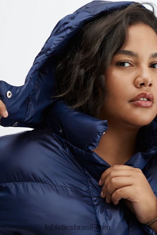 Fabletics brilho profundo de cobalto 420HR2805 adeline shine oversized puffer longo mulheres