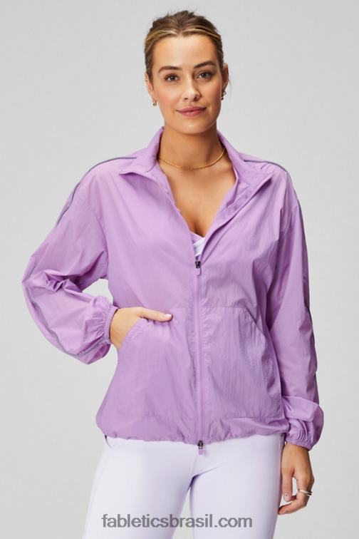 Fabletics caverna de cristal/prata reflexiva 420HR2738 blusão peso mosca superdimensionado mulheres