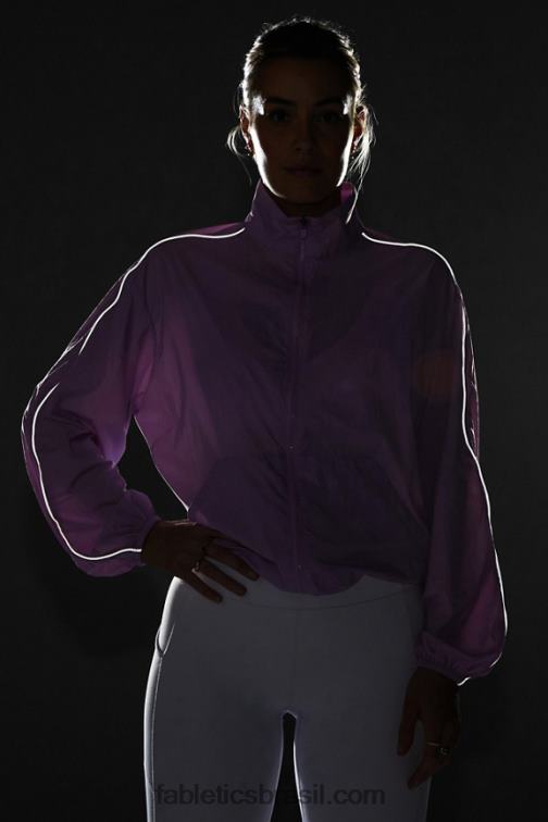 Fabletics caverna de cristal/prata reflexiva 420HR2738 blusão peso mosca superdimensionado mulheres