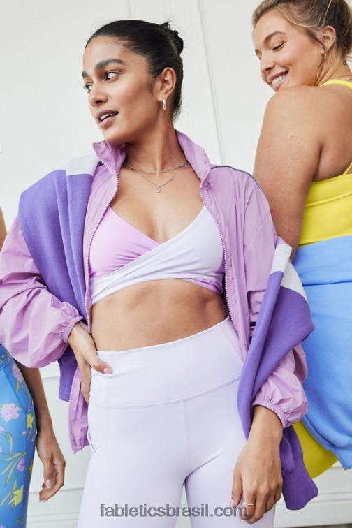 Fabletics caverna de cristal/prata reflexiva 420HR2738 blusão peso mosca superdimensionado mulheres