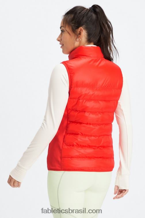 Fabletics cereja elétrica 420HR2798 colete elliot puffer mulheres