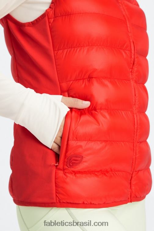 Fabletics cereja elétrica 420HR2798 colete elliot puffer mulheres