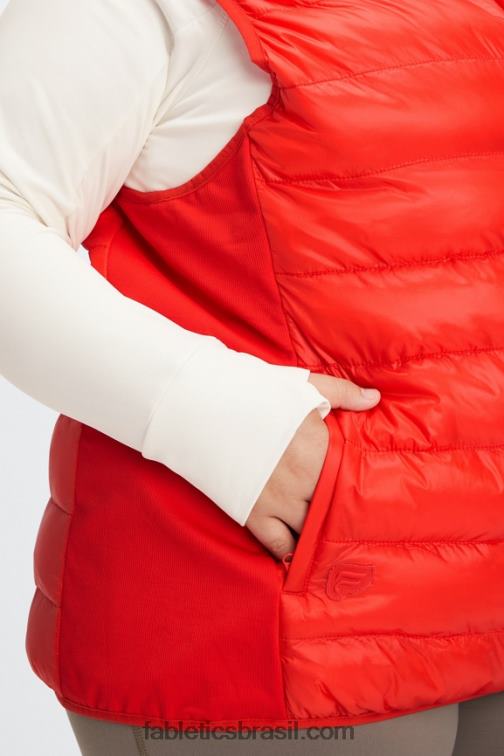 Fabletics cereja elétrica 420HR2799 colete elliot puffer mulheres