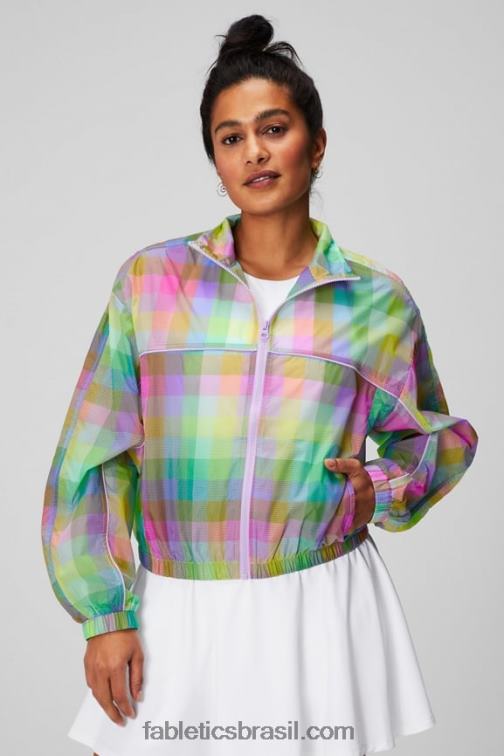 Fabletics cheque doce 420HR2756 jaqueta de tecido payton mulheres