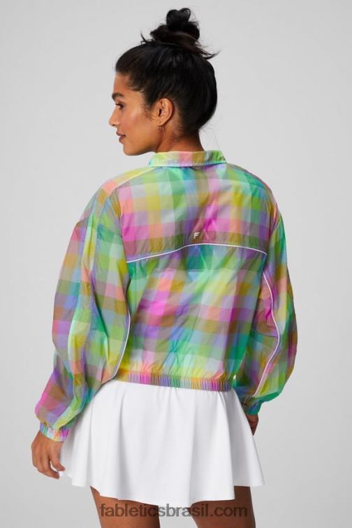 Fabletics cheque doce 420HR2756 jaqueta de tecido payton mulheres