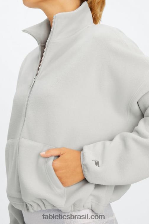 Fabletics cinza mineral 420HR2778 rayne polar polar com zíper mulheres