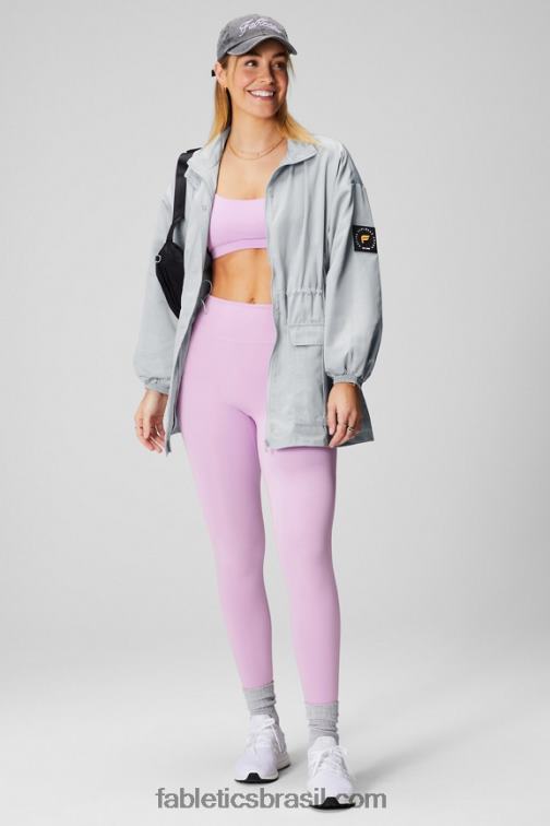 Fabletics cinza mineral/branco clássico 420HR2761 parka utilitária mulheres