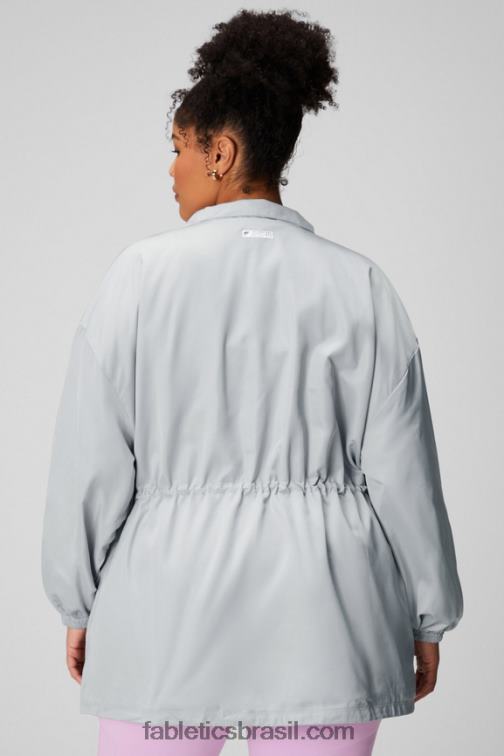 Fabletics cinza mineral/branco clássico 420HR2765 parka utilitária mulheres