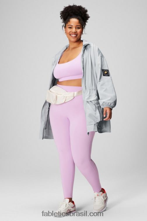 Fabletics cinza mineral/branco clássico 420HR2765 parka utilitária mulheres