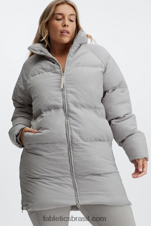 Fabletics cinzas 420HR2807 casaco puffer de tempestade ii mulheres