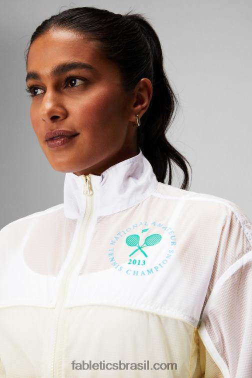 Fabletics clássico branco/creme/gráfico 420HR2754 jaqueta de tecido payton mulheres