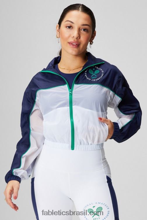 Fabletics colegial marinho/branco clássico/gráfico 420HR2755 jaqueta de tecido payton mulheres