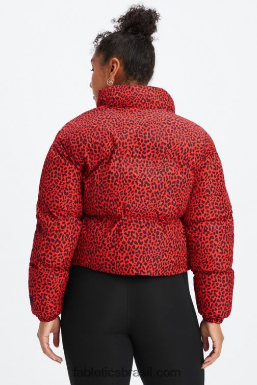 Fabletics elétrico cereja clássico leopardo/logotipo preto 420HR2773 vagabundo baiacu cortado mulheres