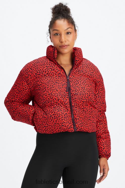 Fabletics elétrico cereja clássico leopardo/logotipo preto 420HR2773 vagabundo baiacu cortado mulheres